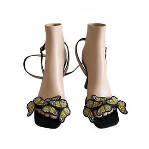 SHEIN Black and Yellow Butterfly Heels